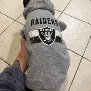 Raiders large dog sweater